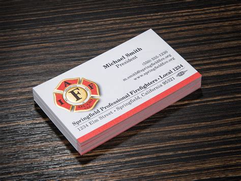 fire department business cards printable.